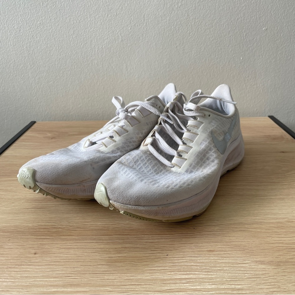 Nike Womens Air Zoom Pegasus 37 BQ9647-101 White Running Shoes Sneakers Size 7.5 - Picture 1 of 9